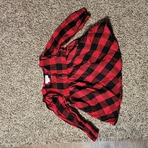 Girls Plaid Tunic Top